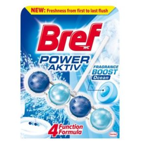 medica96.bg BREF Bref WC Power Active 4 Трърдо тоалетно блокче с аромат на океан - 1 бр