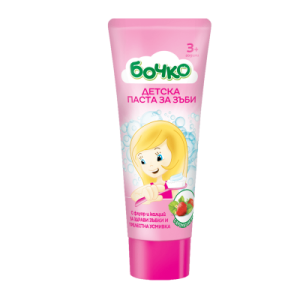 medic96.bg Бочко Kids паста за зъби baby pink - 75 мл